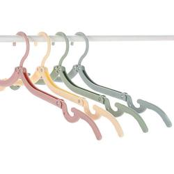 Sunsbell Folding Clothes Hangers with Clips Space Saving Travel Portable Hangers for Shirts Socks Underwear Clothes