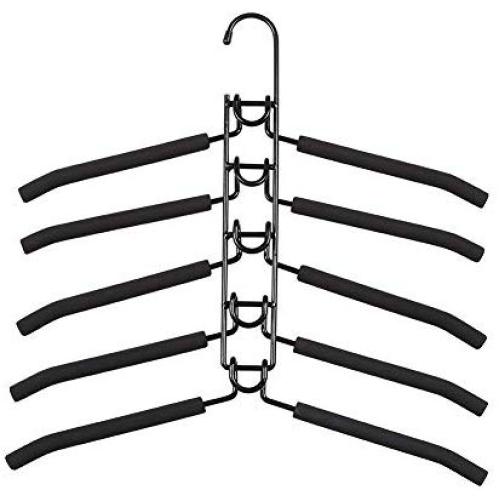 lliang Hangers 5 in 1 Multi-Layer Clothes Hangers Space-Saving Multiple Non-Slip Hanger for Wardrobe