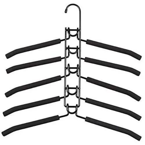 Kiode 5 in 1 Multi-Layer Clothes Hangers,Multi Layers Wardrobe Clothes Rack Space-Saving,Multi-Metal Wardrobe Clothes Storage Rack Detachable Hanger