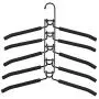 Kiode 5 in 1 Multi-Layer Clothes Hangers,Multi Layers Wardrobe Clothes Rack Space-Saving,Multi-Metal Wardrobe Clothes Storage Rack Detachable Hanger