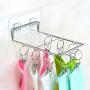 MEIYIN Stainless Steel Wall Mount Clothes Hanger Laundry Drying Rack with 8/10 Clips for Hat Sock Underwear Glove