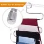 IEOKE Pant Hangers Durable Slack Hangers Multi Layers Stainless Steel Space Saving Clothes Hangers - Closet Storage for Jeans Trousers 4 Pack