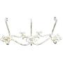 Headbourne 16-Inch Over The Door Metal Rail/Coat Rack with 3 Double Hooks and White Gold Finish, Weathered