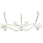 Headbourne 16-Inch Over The Door Metal Rail/Coat Rack with 3 Double Hooks and White Gold Finish, Weathered