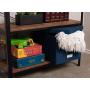 Internets Best Collapsible File Storage Organizer | Decorative Linen Filing & Storage Office Boxes | Letter/Legal | Navy | 1 Pack