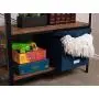 Internets Best Collapsible File Storage Organizer | Decorative Linen Filing & Storage Office Boxes | Letter/Legal | Navy | 1 Pack
