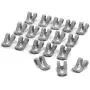 Hisght 20 Pcs Mini Flocking Clothes Hanger Hooks Space-Saving Cascading Hanger Hooks Hanger Connector Closet Organizer (Grey)