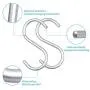 S Shaped Hooks Heavy Duty for Hanging Plants Outdoors,Pots and Pans,Clothes,5mm Thickness Aluminum Hooks Pack of 15