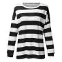 Toimothcn Womens Stripe Pullover Tops Loose Casual Long Sleeve T-Shirt Blouses Toimothcn Womens Stripe Pullover Tops Loose Casual Long Sleeve T-Shirt Blouses