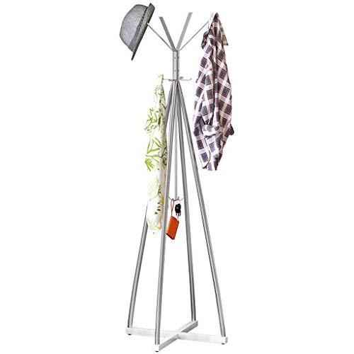 Ymjdmb Coat Rack Free Standing Hat Stand Display Hall Tree Metal Hat Hanger Garment Storage Holder for Clothes Hats and Scarves-Silver