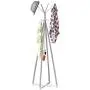 Ymjdmb Coat Rack Free Standing Hat Stand Display Hall Tree Metal Hat Hanger Garment Storage Holder for Clothes Hats and Scarves-Silver