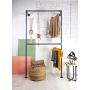 Wall Mounted Industrial Pipe Clothes Hanger Rack Double Rail Vintage Commercial Grade Garment Rack Perfect for Clothing Store Display