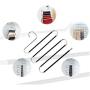 5pcs Random Color Multi-Functional Pants Rack Shelves Stainless Steel Wardrobe Magic Hanger S-Shape Clothes Hangers Storage Rack