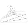 NEW EXCLUSIVE INNOVATION Clear Plastic Hanger Combo: COMPLETELY CLEAR, Space Saving, INVISIBLE HANGERS, Ultra-Thin ACRYLIC HANGERS, CHROME Hooks, Set of 10