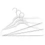 NEW EXCLUSIVE INNOVATION by Closet Complete: COMPLETELY CLEAR, Space Saving, INVISIBLE HANGERS, Ultra-Thin ACRYLIC HANGERS, CHROME Hooks, Set of 10