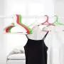 Iddefee Clothes Hanger Pack of 18 Non-Slip Plastic Hangers Space Saving Multifunctional Hanger Pants Hangers (Color : 3mix, Size : 41.519.5cm)
