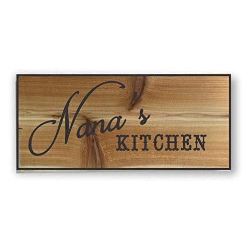 PERSONALIZED KITCHEN SIGN, RECLAIMED CEDAR 12X5 WITH HANGER, RUSTIC COUNTRY ELEGANT WOOD SIGN, UNIQUE GIFT, HOUSEWARMING GIFT, ANNIVERSARY GIFT, BIRTHDAY GIFT, MOTHERS DAY GIFT, WEDDING GIFT