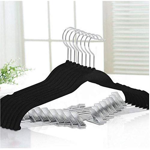 8pcs Velvet Clothes Hangers Premium Non-Slip Clothes Hangers with Clips for Dress Jackets Coats Clothes Pants