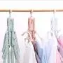 Mitlife Clothes Hangers Space Saving 8 in 1 Plastic Hangers Multi-Function Creative Folding Hangers Magic Clother Hangers Organizer in Wardrode Adjustable Drying Rack (White)