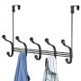 mDesign Decorative Over Door 10 Hook Metal Storage Organizer Rack for Coats, Hoodies, Hats, Scarves, Purses, Leashes, Bath Towels, Robes, Men and Womens Clothing - Matte Black mDesign Decorative Over Door 10 Hook Metal Storage Organizer Rack for Coats, Hoodies, Hats, Scarves, Purses, Leashes, Bath Towels, Robes, Men and Womens Clothing - Matte Black