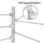 Swivel Towel Bar, Wall Mounted Durable Towel Holder with Hook, Folding Arm Bathroom Kitchen Office Towel Clothes Hanger Tie Rack with Hardware Screws Heavy Duty Swing Towel Bars (5 Bar, Silver) Swivel Towel Bar, Wall Mounted Durable Towel Holder with Hook, Folding Arm Bathroom Kitchen Office Towel Clothes Hanger Tie Rack with Hardware Screws Heavy Duty Swing Towel Bars (5 Bar, Silver)