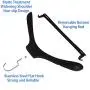 SAN RONG Plastic Extra Wide Suit Hangers, Pack of 15, Width: 17.7",Notched Shoulders & Swivel Hooks, Black