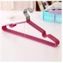 10pcs Random Color 40cm Non-Slip Metal Shirt Trouser Hook Hanger PVC Plastic and High Manganese Steel Hangers for Clothes Racks