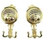 Fongbay New Style Art Zinc Alloy Metal Tieback Multi Use Wall Coat Hook Curtain Hook Holdbacks Clothes Hanger Wall Hooks (Carving Hollow Out Design) (Gold)