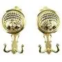 Fongbay New Style Art Zinc Alloy Metal Tieback Multi Use Wall Coat Hook Curtain Hook Holdbacks Clothes Hanger Wall Hooks (Carving Hollow Out Design) (Gold)