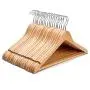 AMKUFO High-Grade Wooden Suit Hangers with Non Slip, 17.5 Inch Premium Solid Wood with 360° Swivel Hook, 24 Free Clothes Hanger Connector Hooks for Space Saving (24 Pack, Natural) AMKUFO High-Grade Wooden Suit Hangers with Non Slip, 17.5 Inch Premium Solid Wood with 360° Swivel Hook, 24 Free Clothes Hanger Connector Hooks for Space Saving (24 Pack, Natural)