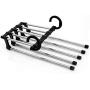 5pcs Portable 5 in 1 Pant Rack Shelves Stainless Steel Clothes Hangers Multi-Functional Wardrobe Magic Hanger