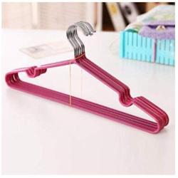 10pcs Random Color 40cm Adult dip Slip-Resistant Metal Hanger Clothes Hanging Hangers for Clothes