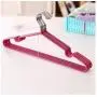 10pcs Random Color 40cm Adult dip Slip-Resistant Metal Hanger Clothes Hanging Hangers for Clothes