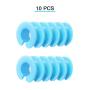 MLADEN 10PCS Clothes Hanger Spacers for Closet Organizer System Outdoor Windproof Clothes Hanger Hook Anti-Slip Silicone Spacers for Clothes Rack/Rod(Blue)