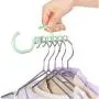10pcs Random Color Hanger for Clothes Modern Style One Hanger Can Hold 5 Clothing Suit for Clothes Collector and Beautiful Lady Save Wardrobe Space