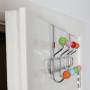 Premier Housewares Chrome 10 Hook Over Door Hanger with Ceramic Balls - Multi-Coloured