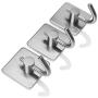 Codream Robe Hooks Heavy Duty 3M Self Adhesive Clothes Hats Towel Hangers for Kitchen Bathroom SUS 304 Stainless Steel Brushed Nickel Pack of 3 Units