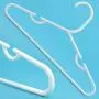 HANGERWORLD 40 White 11.4inch Plastic Kids Coat Clothes Garment Pants Skirt Bar Baby Toddler Hangers