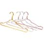 10pcs Random Color Cloth Hanger Durable Antideformation Aluminium Alloy Closet Adult Skirt Dress Clothing Towel Storage Rack Closet Space Saver