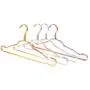 10pcs Random Color Cloth Hanger Durable Antideformation Aluminium Alloy Closet Adult Skirt Dress Clothing Towel Storage Rack Closet Space Saver