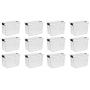 STERILITE Ultra Latch Storage Boxes (12 Count, Clear,30 Quart)