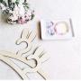 5pcs Set Cute Original Pine Wood Bunny swan Cloth Hanger for Baby Cloth Creative Rabbits Hanger for Kids Present Color Random