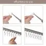 Metal Curtain Track Hooks S Shaped Small Curtain Hooks Stainless Steel Drape Wire Hooks for Ceiling Curtain Drape Track (180) Metal Curtain Track Hooks S Shaped Small Curtain Hooks Stainless Steel Drape Wire Hooks for Ceiling Curtain Drape Track (180)