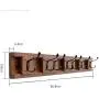NAN Liang Wall Creative Removable Clothes Wall Hanging Living Room Clothes Hangers Coat Hooks Wall Hanger Row Hooks Free Punch Multi-Functional Clothing Rack (Color : Retro, Size : 7 Hooks)