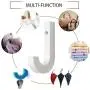 WINGOFFLY Decorative Wooden Hanging Coat Hat Hooks Modern Clothes Wall-Mounted Hanger Rack for Room Decor, White WINGOFFLY Decorative Wooden Hanging Coat Hat Hooks Modern Clothes Wall-Mounted Hanger Rack for Room Decor, White