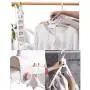EvaroFly Multipurpose Anti-skidding No Trace Folding Hanger, Save Space Storage Clothes Hanger, Household Travel Camping -Pink 56.5x19cm