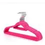 10pcs Random Color 42cm Hangers for Clothes Quality Eco-Friendly Flock Printing Magic Hanger Slip-Resistant Hangers Clothes Rack