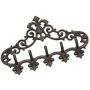 Sungmor Cast Iron Rustic Coat Hook Hanger with 5 Hooks - Practical Iron Storage Organizer/Wall Hooks Hanging Rack - Pretty Pattern Charming Wall Decor for Keys Clothes Hats