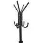 Mind Reader Standing Metal Coat Rack Hat Hanger 11 Hook for Jacket, Purse, Scarf Rack, Umbrella Tree Stand, Black