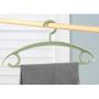 SAASNY Standard Plastic Hangers Adult Clothes Hangers,25 Pack,Thin Space Saving,Non-Slip Material,Simply Elegant,Nice Size for Adult Wardrobe/Closet/Cupboard,42 cm,Green Ideal for Home and Shops
